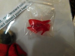 1640 BARBIE MATINEE FASHION 1965  RED CLOSED JAPAN HEELS 